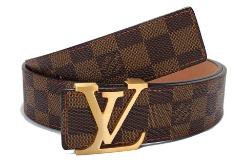 louis vuitton belt brown checkered|real brown louis vuitton belt.